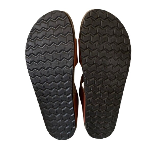 Cliffs by White Mountain Womens Size 10M Brown Faux Leather Sandals Cork Footbed - Picture 6 of 7